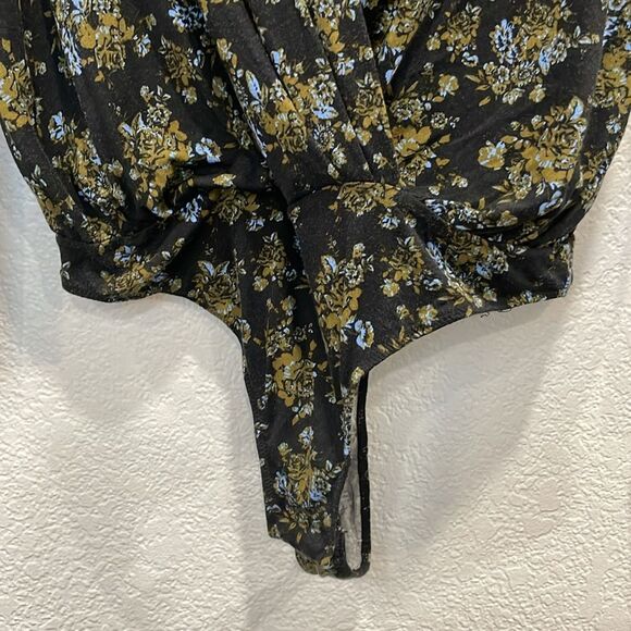 Intimately Free People Turnt Bodysuit in Night Combo Black Floral Size Large - Picture 3 of 9